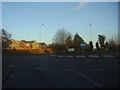 Roundabout on the A4 and Lent Rise Road, Taplow in SL1 7BH