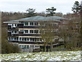 Close-up of Outdoor Education Centre accommodation blocks in CH7 5LQ
