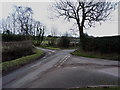 Crossroads of lanes NW of Fulford in Fulford