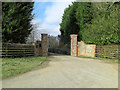 Entrance gates to Rocky Lane Farm in RG9 4RD