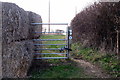 Hay bales on the bridleway in MK19 7DL