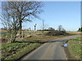 Country Road And Footpath in Little Henny