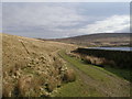 Footpath and permissive bridleway along Cant Clough Reservoir in Worsthorne-with-Hurstwood