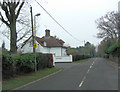 Hermitage Road and the entrance to Downe House School in RG18 9QL