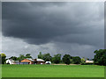 Storm clouds over Cheshire farmland in CW7 4DR