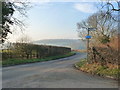 The road to Cwm, near Llanfair Discoed in Caerwent Community