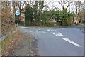 Racecourse Road/Oak Lane junction, Wilmslow in SK9 5JG