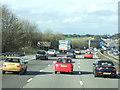 A busy M1 heading north in S26 5ND
