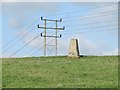 Power lines past the trig point in RG18 4BW