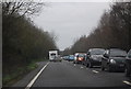 Traffic on the A31 in BH21 3AA