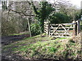 Gate And Footpath Sign in Lamarsh
