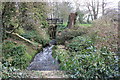 Midge Brook with sluicegate at The Mill, Mill Lane, Somerford Booths in CW12 2JS
