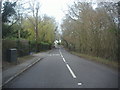 White Lane looking towards the railway bridge in GU12 6HJ