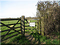 Gate into dog-walking area, Catfield in NR12 9RL