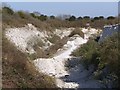 Disused chalk pit with railway sidings in SP5 3SB