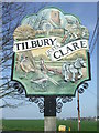 Tilbury Juxta Clare Village Sign in CO9 4JR