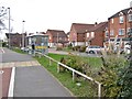 Bus shelter and housing, West Heath in CW12 4HF