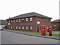 Post boxes and office building, West Heath in CW12 4HF