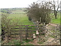 Stile on footpath from High Mickley to Hedley on the Hill in NE43 7EH