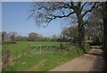 Gate by the lane to Broadhembury in EX14 3LJ