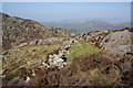 Col between the two summits of Moel-y-Gest in Porthmadog Community