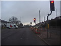 Pedestrian lights on London Road, Dunstable in LU6 3LP