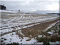 Wheel tracks in a field near Gallow Hill in AB33 8QH
