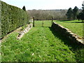 Ornamental gate on footpath to Newick Wood in TN21 8PU