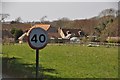 South Wight : Afton Farm & 40mph Sign in PO40 9UE