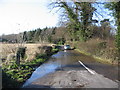 Flooded lane at Buckland Down in BA11 2RJ