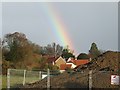 Rainbow over new houses in SN25 2GU