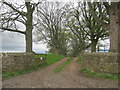 Bridleway from the road in Little Newsham in DL2 3PN