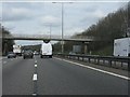 M1 motorway - footbridge north of Collingtree in NN4 0PA