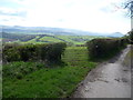 View from the lane near Pen-rhiw-wen above Llyswen in LD3 0NL