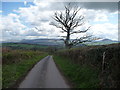 Lane near Llandefalle with view to the Black Mountains in LD3 0ND