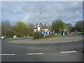 Roundabout on Limpsfield Road, Warlingham in CR6 9EQ
