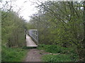 Cuckoo Way footbridge over the River Doe Lea in S43 3UQ