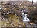 Trackside waterfall above Loch Eil in PH33 7AN