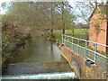Weir on the Sor Brook at Lower Grove Mill in OX17 3PL