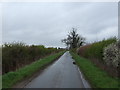 Mill Lane heading west in Brant Broughton and Stragglethorpe