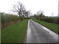 Minor road heading east towards Coleby in LN5 0AH