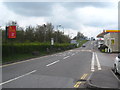 Access road at Cullompton Services in Cullompton St. Andrews Ward