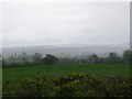 View of a damp Vale of Clwyd from Llanychan in LL15 1UE