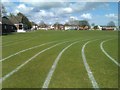 Grass running track at Bath Lane Recreation Ground in PO16 8AA