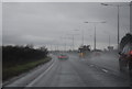 A wet day on the A13 in RM16 3ND