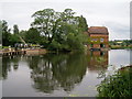 Upstream of Cropthorne mill at Fladbury in WR10 2QE