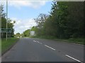Route confirmatory sign, A458 in Tasley