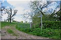 Footpath leaving Somersal Herbert for Marston Montgomery in DE6 5PD