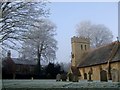 St James, Aston Abbotts on a frosty morning in HP22 4LY