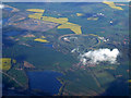 Brogborough Lake and Millbrook vehicle testing ground from the air in MK43 0SJ